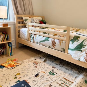 Wooden Bed Safety Guard Rail, Custom Size, Bed Rails for Toddler, Handmade, Rausfallschutz