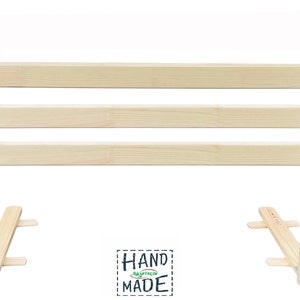 Wooden Baby Bed Safety Guard Rail. Handmade.Bed Rails Toddler.Eco-product. Individual size,choice height,length,corner design.Rausfallschutz