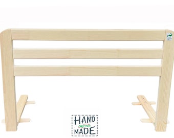 Wooden Baby Bed Safety Guard Rail. Handmade.Bed Rails Toddler.Eco-product. Individual size,choice height,length,corner design.Rausfallschutz