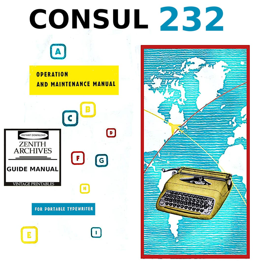 Consul 232 Manual | Typewriter Guide | Instant Download | in English - Etsy
