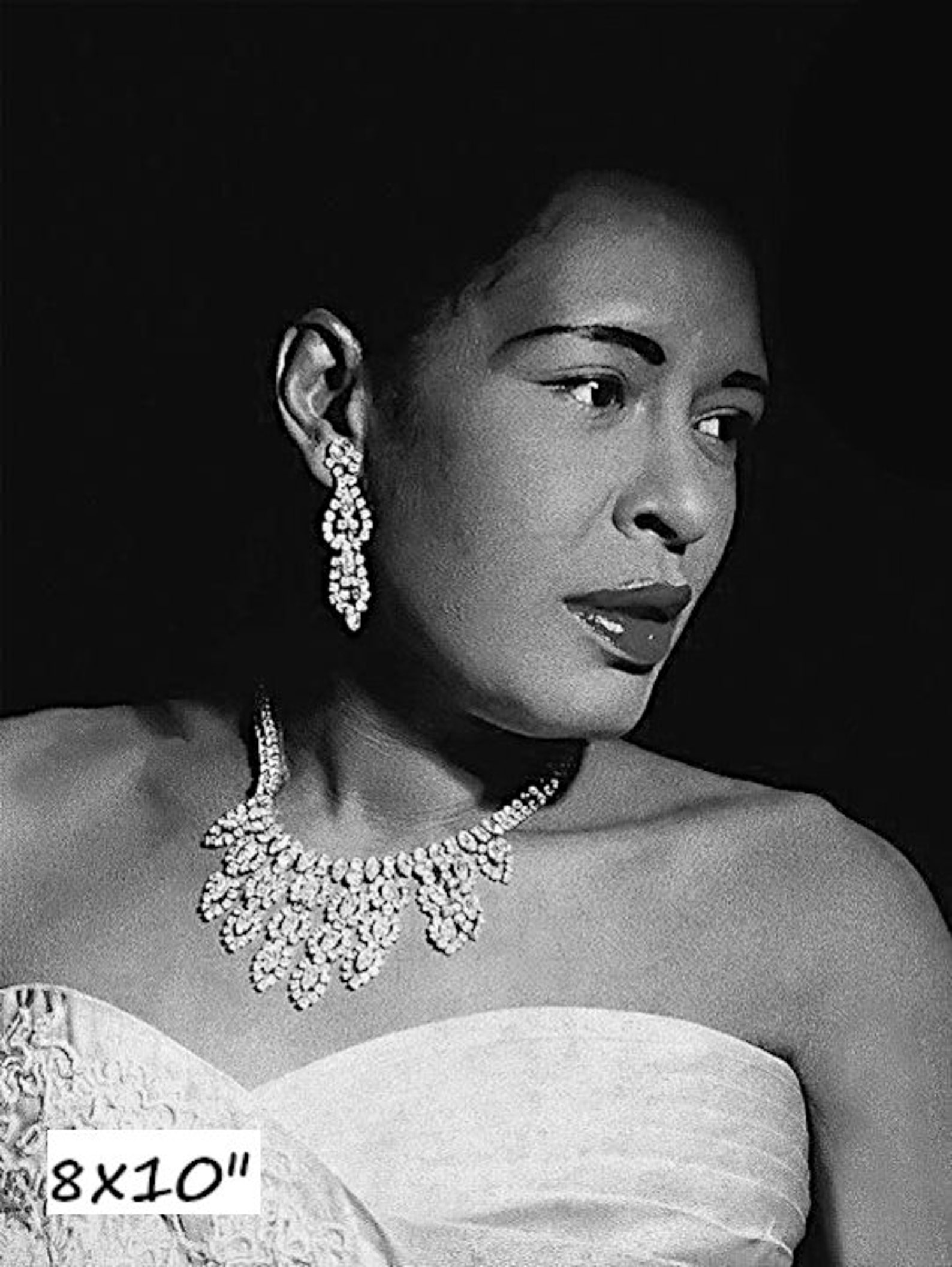 Billie Holiday photo a vintage picture in black and white | Etsy