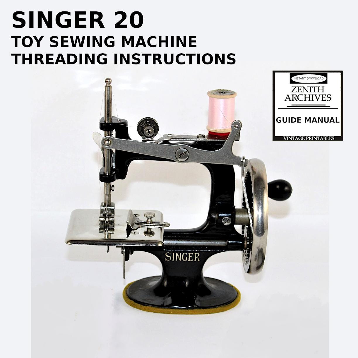 Singer 20 Toy Sewing Machine Manual - Etsy
