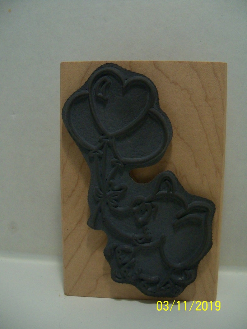 Elephant Ascent Stampendous wood mounted rubber stamp