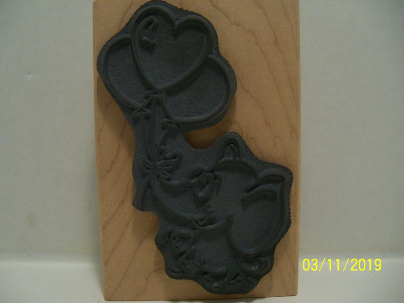 Elephant Ascent Stampendous wood mounted rubber stamp