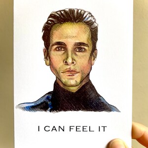 Eu posso sentir isso - Cartão de felicitações original exclusivo do filme Equilibrium, para todas as ocasiões, papelaria sentimental, cartão de nota em branco com envelope