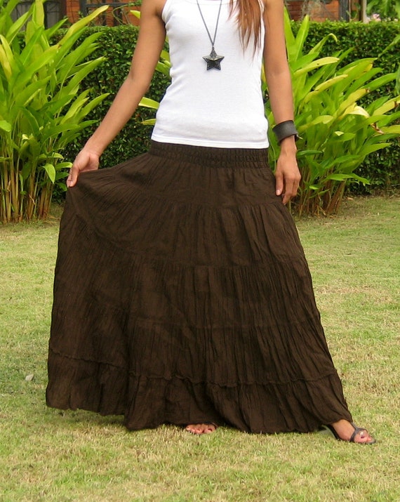 plus size cotton maxi skirts