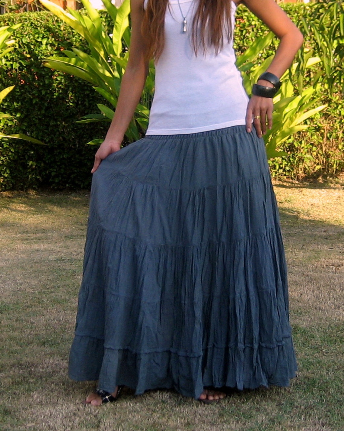Long Maxi Skirt Tiered Skirt Hippie Skirt Bohemian Skirt Etsy