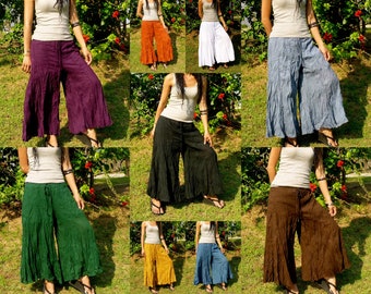 Palazzo Pants * Gaucho Pants * Wide Leg Pants * Gypsy Pants * Hippie Pants * Boho Pants * Baggy Pants * Gypsy * KM - terra