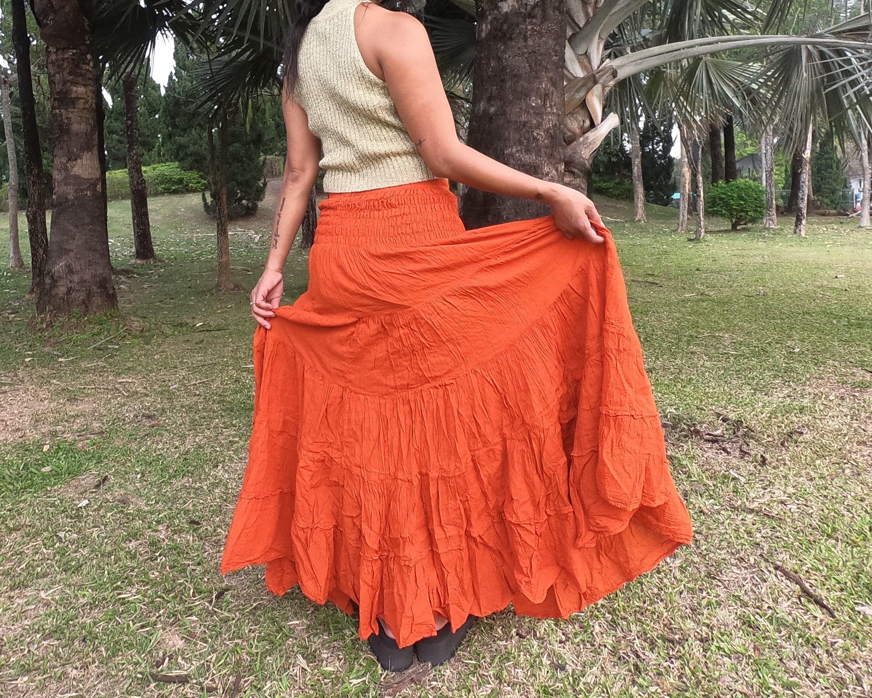 Cotton Maxi Skirt Long Skirts for Women Tiered Skirt Etsy