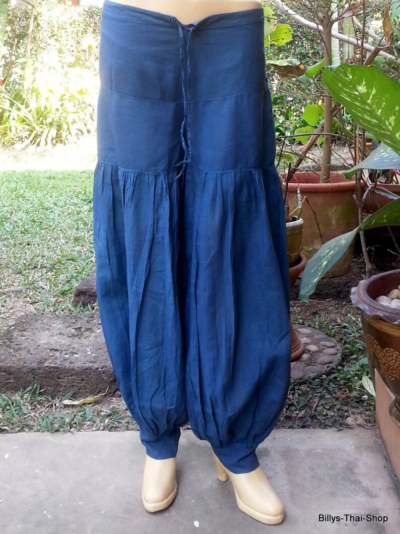 Baggy Pants Goa Pants Yoga Pants Travel Pants Aladdin Pants *Genie Pants*PM-blue Sarouel Trousers Gypsy Pants Hippie Pants