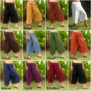 Capri Thai Fisherman Pants * Wrap Yoga Pants * Capri Thai Pants * Hippie Pants * Thai Fisherman Trousers * Massage Pants * Baggy Pants * CF