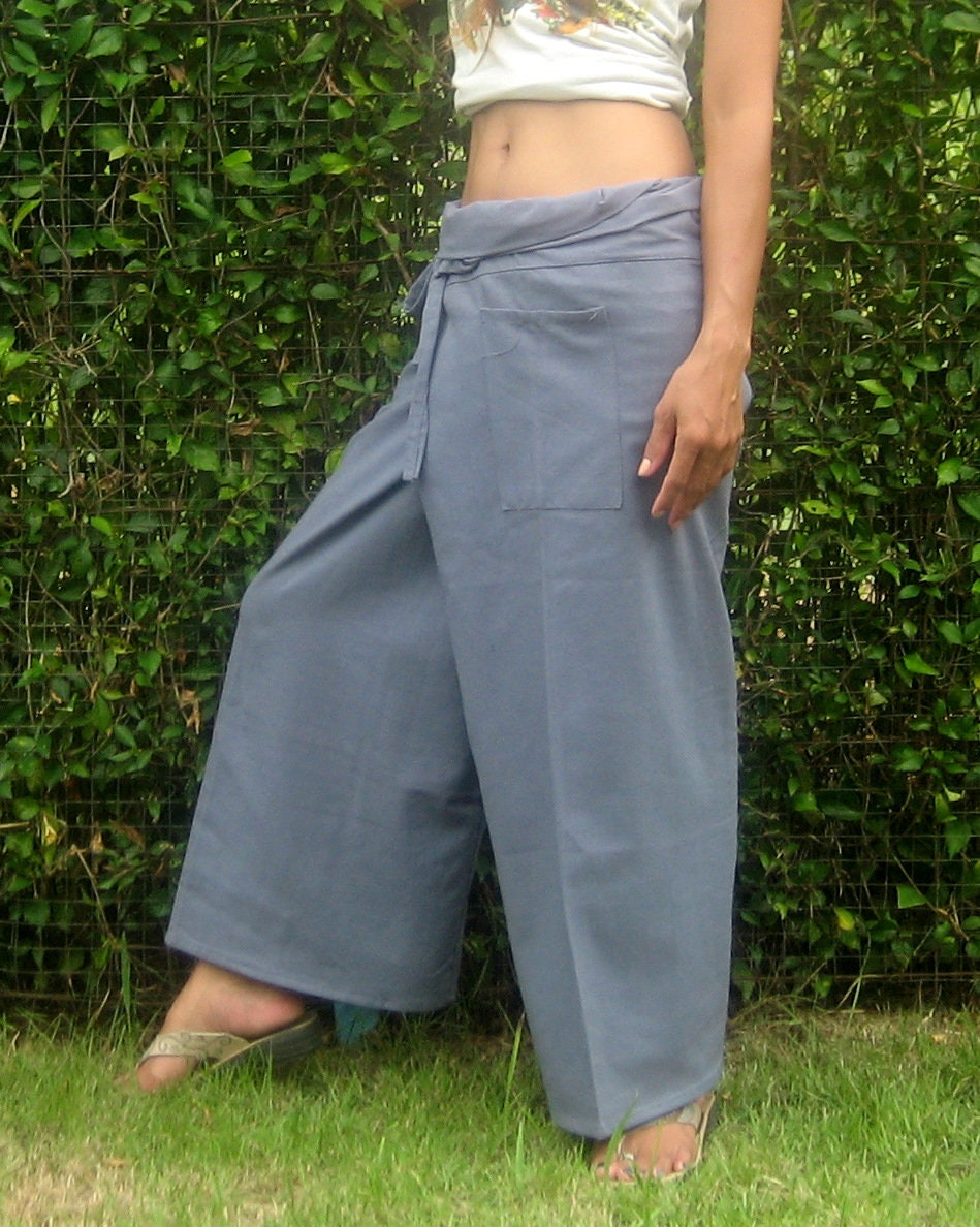 Thai Fisherman Pants Wrap Pants Hippie Pants Yoga | Etsy