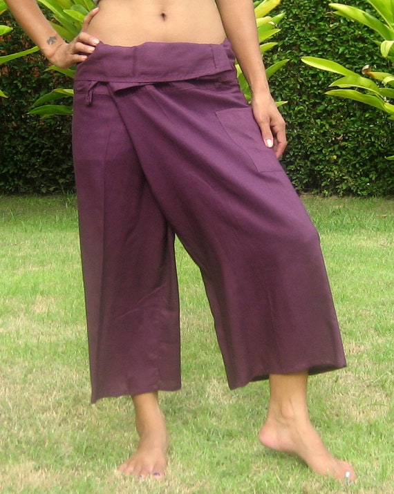 Pantalones de pescador tailandés Capri Pantalones de yoga