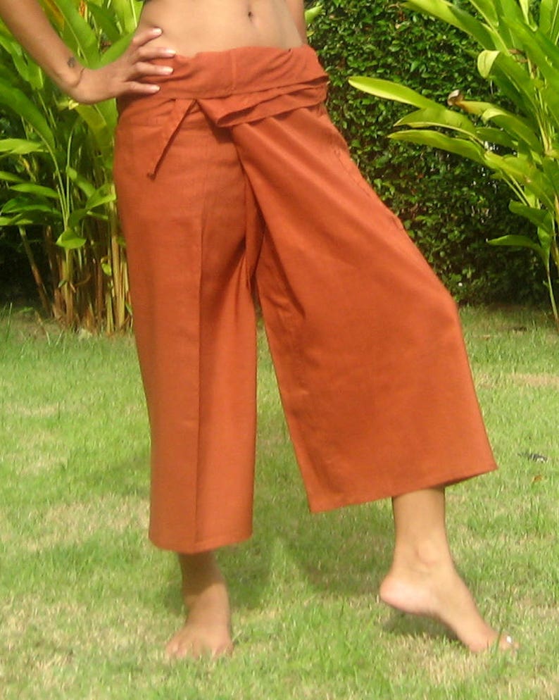 Capri Thai Fisherman Pants Thai Fisherman Trousers Wrap Etsy