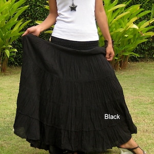Baumwoll Maxi Rock * Gummizug gesmokt Taille * Boho Rock * Röcke für Frauen * Hippie Rock * Boho Rock * Länge ist 96 cm * SL