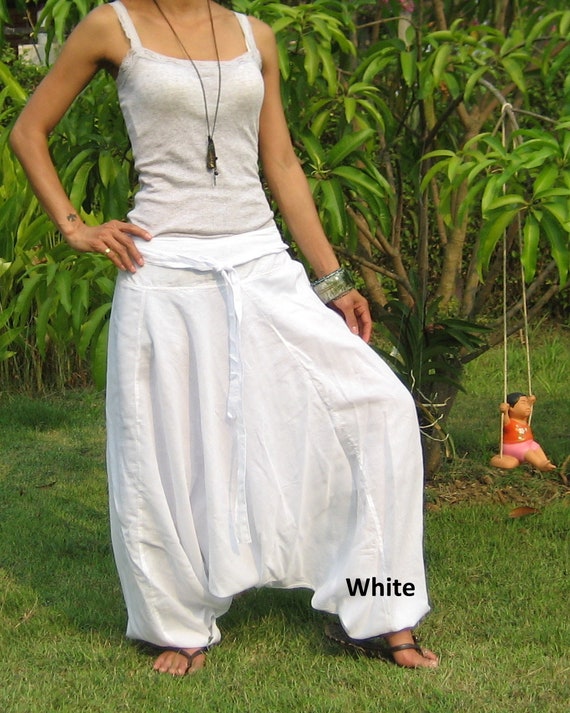 White Baggy Yoga Pants