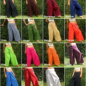 Thai Fisherman Pants * Wrap Pants * Hippie Pants * Yoga * Massage * Thai Chi * Festival * Boho * Spa * Maternity * Meditation * Burning Man