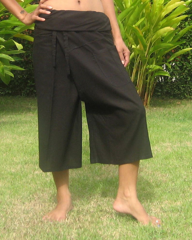 Capri Thai Fisherman Pants Thai Fisherman Trousers Wrap Etsy