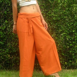 Thai Fisherman Pants * Wrap Yoga Pants * Thai Pants * Maternity Pants * Meditation Pants * Burning Man Pants * Baggy Pants *Festival*Monk*LF