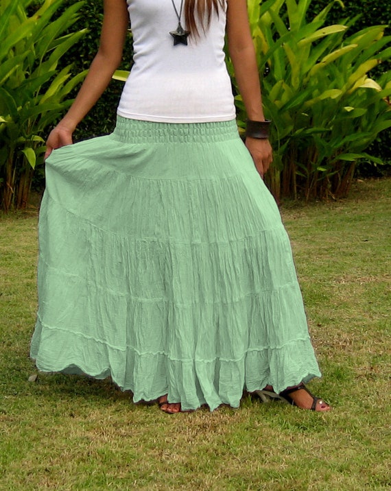 Long Maxi Skirt Elastic Smocked Waist Long Skirts for - Etsy