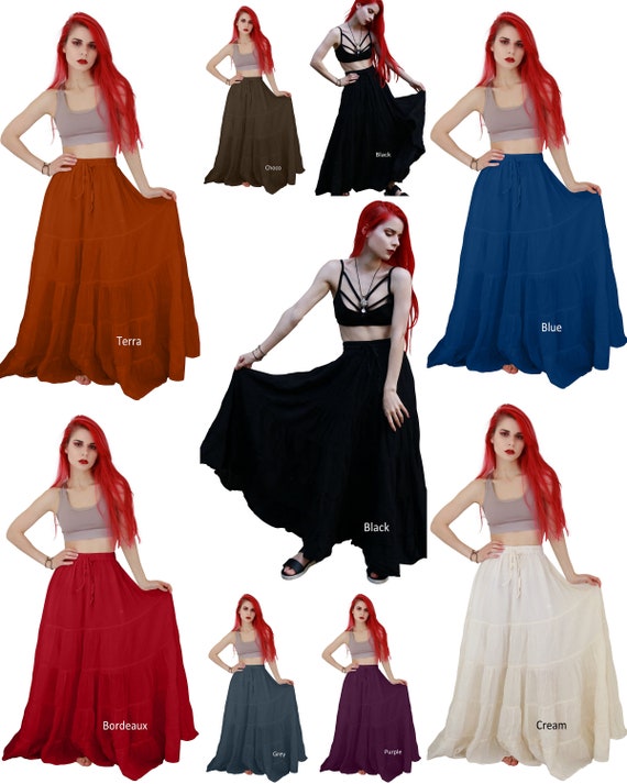 cotton maxi skirts uk
