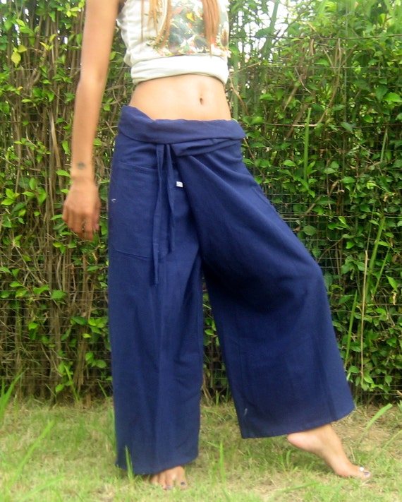 Men Women Yoga Thai Fisherman Baggy Trousers Cotton Beach Massage Wrap Pants