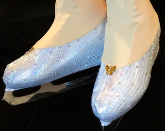 Cinderella Skate Covers, Glass Slipper Boot covers, Crystalled Ice Skating Boot Covers, Figure Skate Bootcovers, Roller Skating