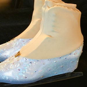 Fundas para patines de Cenicienta, fundas para botas de zapatilla de cristal, fundas para botas de patinaje sobre hielo con cristales, fundas para botas de patinaje artístico, patinaje sobre ruedas imagen 4