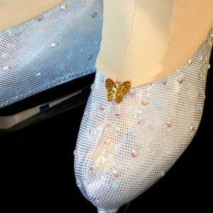 Fundas para patines de Cenicienta, fundas para botas de zapatilla de cristal, fundas para botas de patinaje sobre hielo con cristales, fundas para botas de patinaje artístico, patinaje sobre ruedas imagen 2