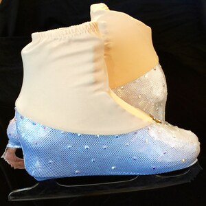 Fundas para patines de Cenicienta, fundas para botas de zapatilla de cristal, fundas para botas de patinaje sobre hielo con cristales, fundas para botas de patinaje artístico, patinaje sobre ruedas imagen 5