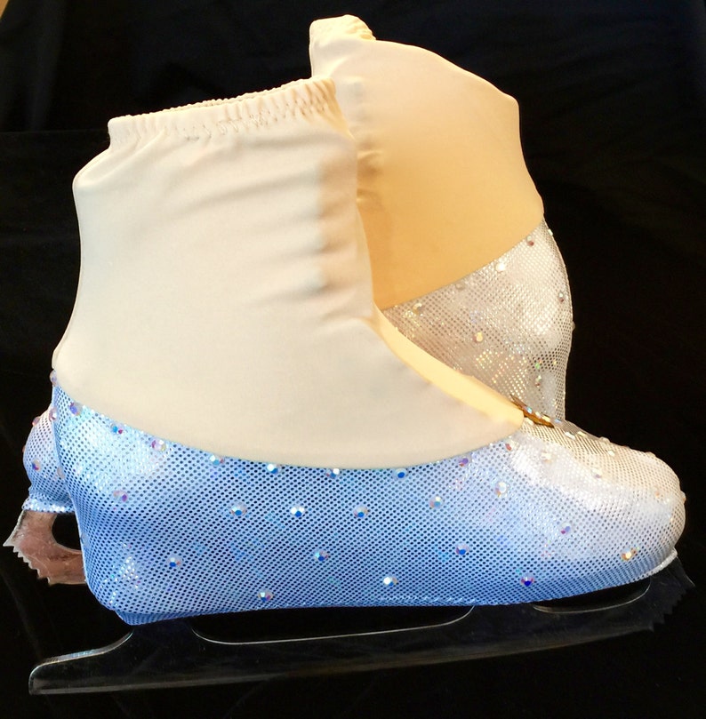 Fundas para patines de Cenicienta, fundas para botas de zapatilla de cristal, fundas para botas de patinaje sobre hielo con cristales, fundas para botas de patinaje artístico, patinaje sobre ruedas imagen 5