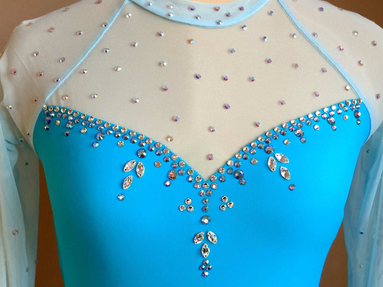 Frozen Elsa Figure Skating Dress Blue Custom Costume/ Ice Etsy