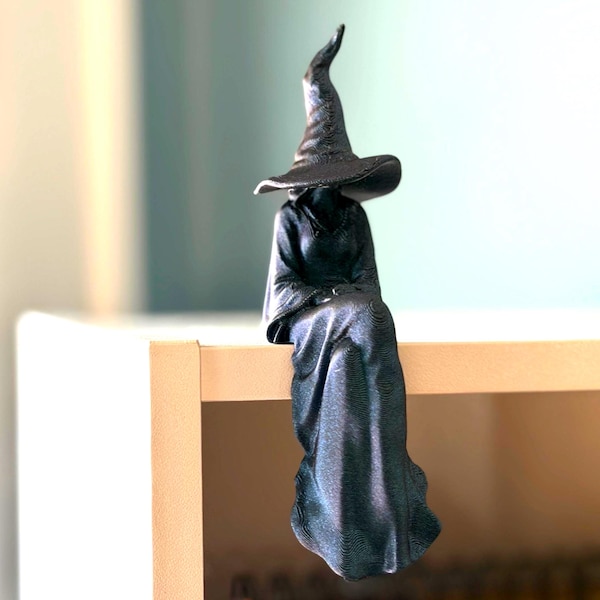 Witch Perchling | Shelf Sitter | Macabre Monitor Buddy | Gothic Plant Pal | Dark Academia Accent