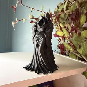 Estatua gótica de pareja de la Parca / Decoración de fantasía oscura para el hogar