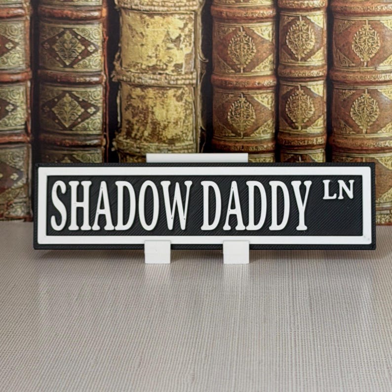 Library Shadow Sign Bookshelf Sign Stands | Bookcase Signs | Book Nook Home Decor - Etsy