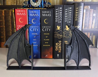 Wing Bookends | Bat Wings | Dragon Wings | Fantasy Bookshelf