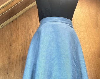 Denim midi circle skirt sale