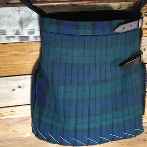 Made-to-Measure Tartan Kilt: Poly-Viscose, Black Watch, Royal Stewart
