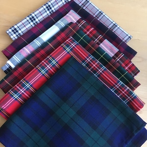 Tartan Table Napkins - 6 colours available. 17 inches square or 20 inches square.Table Decoration. Tartan Napkins.