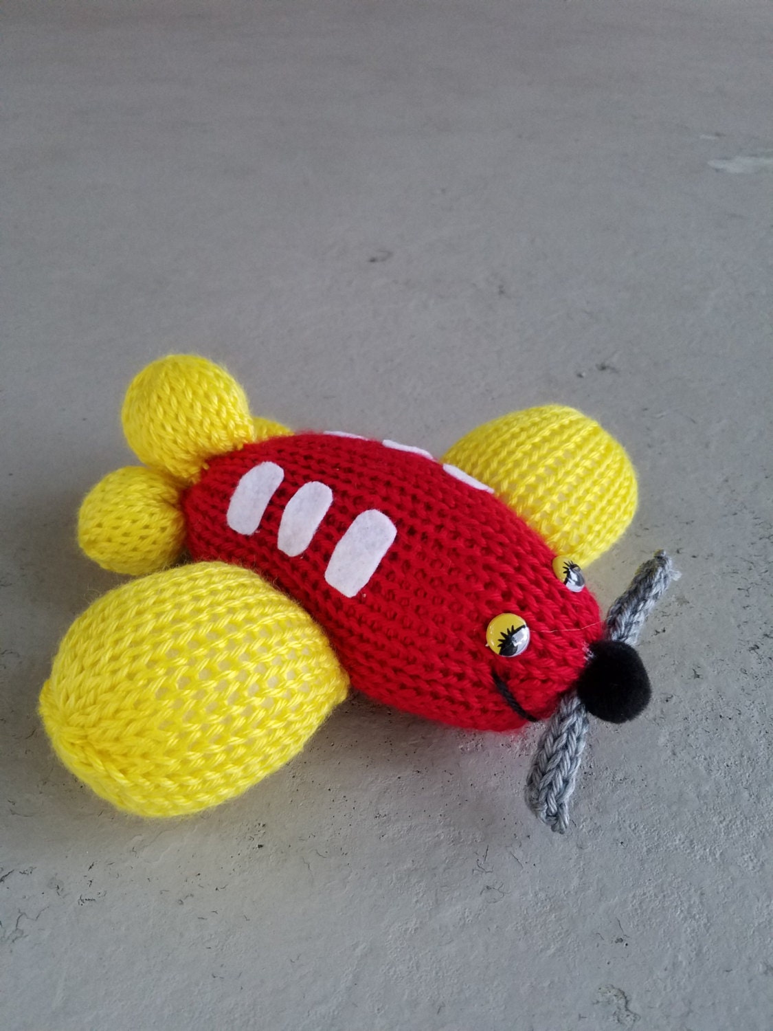 Knitted toy - airplane Knitted toy - airplane