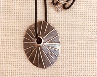 Limpet Sea Shell Pendant, Sterling Silver Textured Pendant Necklace, Beach Seashore Pendant, Opihi Necklace Pendant, Coastal Gramma Pendant