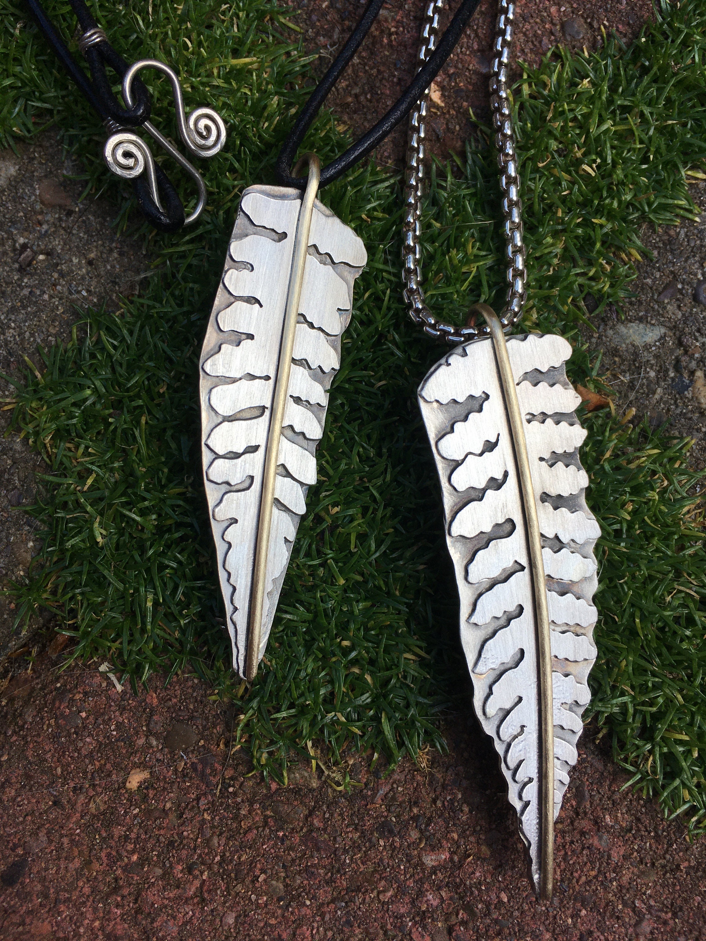 Fern leaf pendant deals