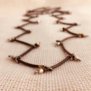 Willow Twig Necklace: Mixed Metal Bohemian Jewelry, Nature Inspired