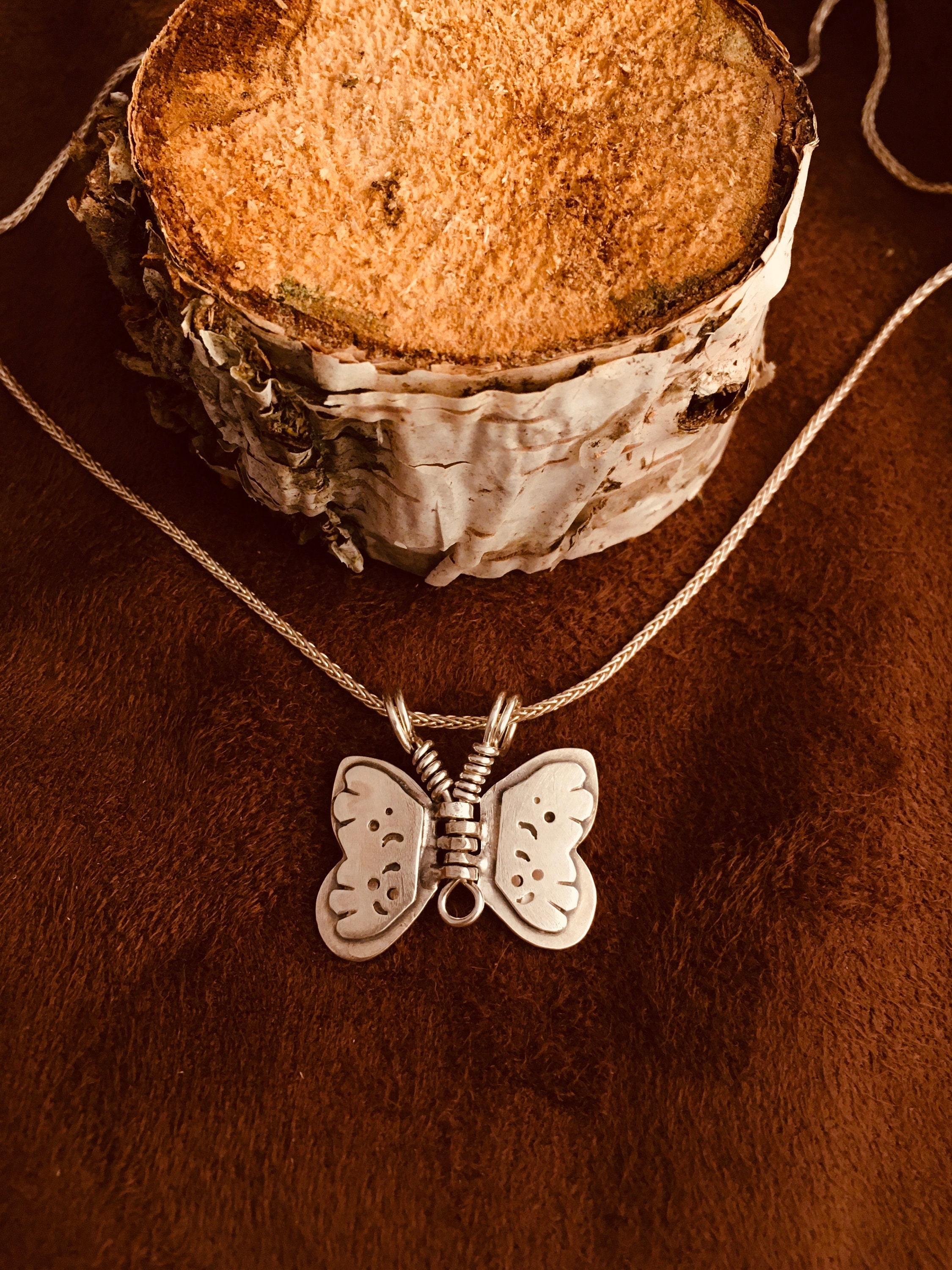 Rose Gold Personalised Butterfly Necklace With Initials