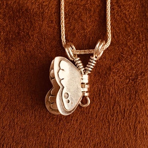 Tiny Butterfly Pendant Silversmith Butterfly Necklace image 7