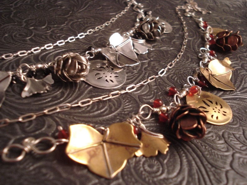 Charm Bracelet/Necklace in Sterling Silver or Mixed Metals image 1