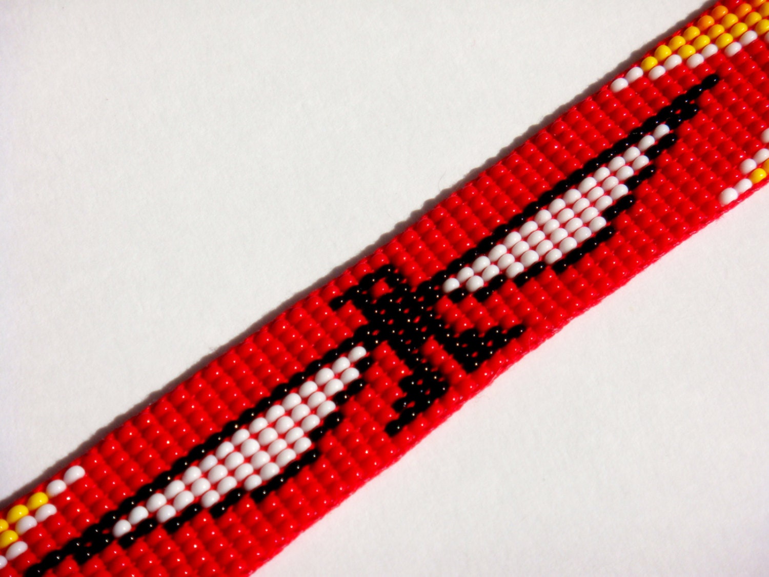 Native American style seed bead bracelet with eagle Etsy
