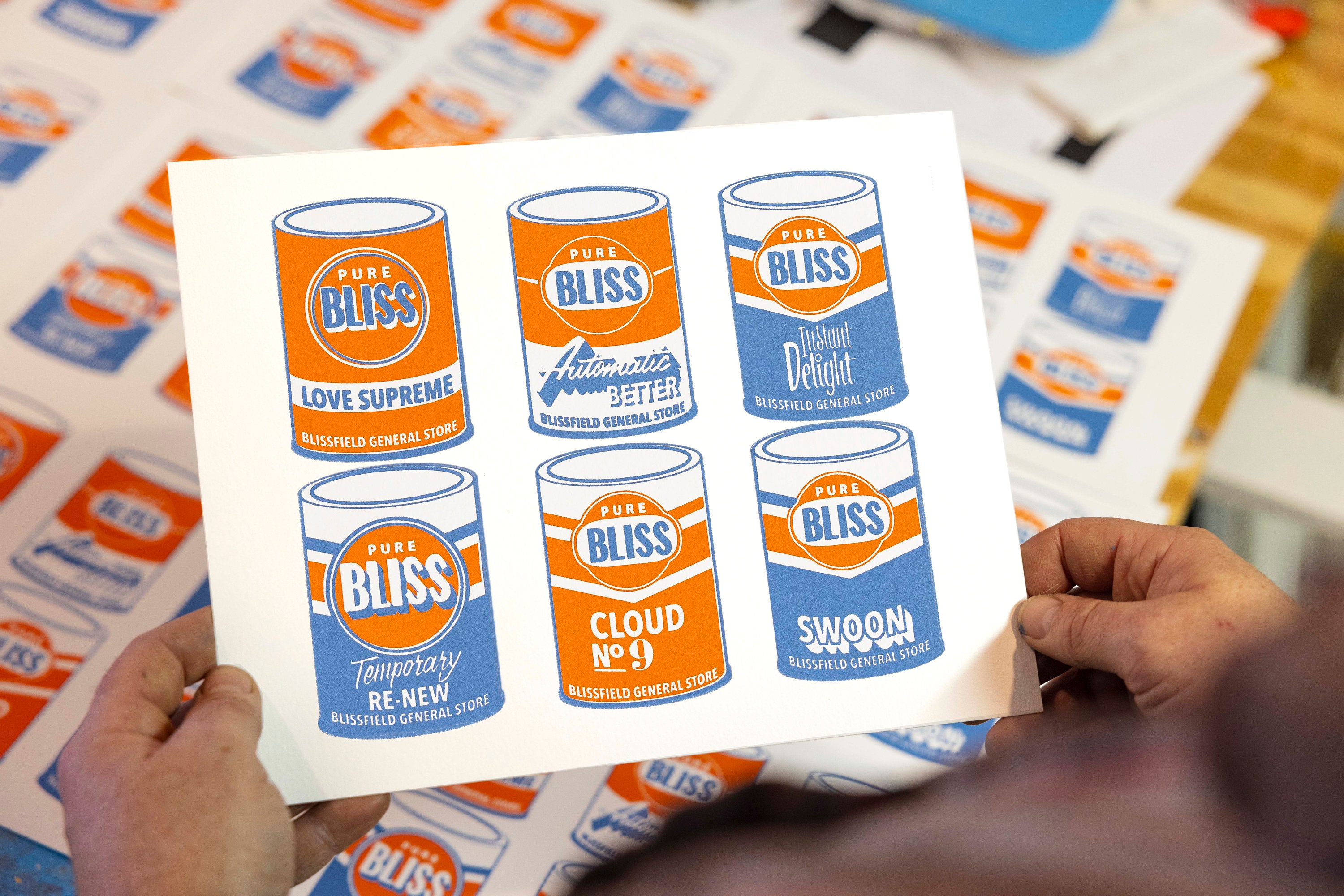 PURE BLISS Can Screen Print - Etsy