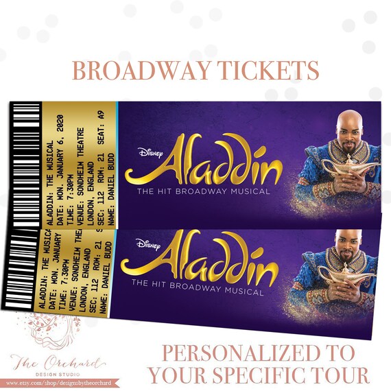 Custom Broadway Tickets - YOU PRINT Broadway Musical Theatre Performance Event Play - DIGITAL only Il_570xn