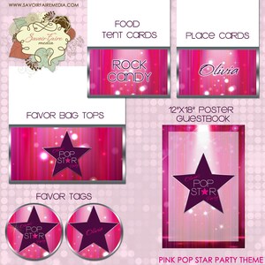 Pop Star Party Invitation / DIY Printable Party Invitation / - Etsy UK